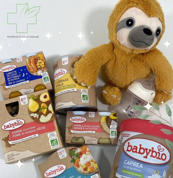 Babybio, repas, compotes et lait pour bébé et jeunes enfants de 4 mois à 18 mois à la pharmacie de la Parade