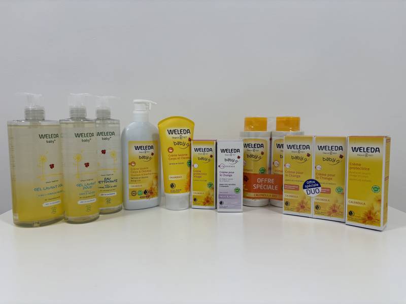 Weleda Bébé soins naturels et bio pour le bien-être et la peau des tout-petits disponibles à Marseille 13013