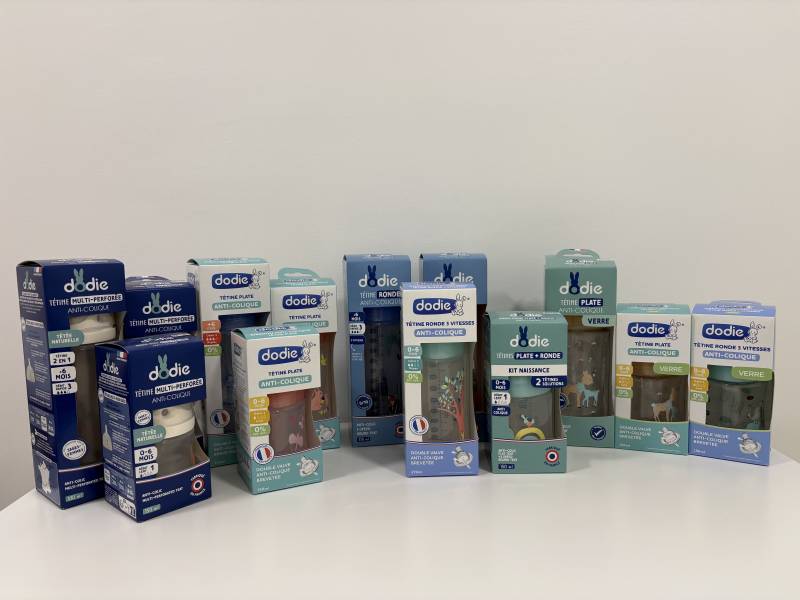 DODIE, gamme de biberons, sucettes et accessoires pour bébés disponibles à la Pharmacie de la Parade à Marseille 13013